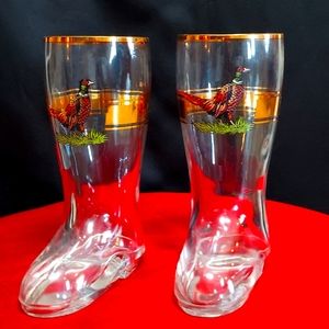 Vintage german glass boots